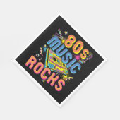 80er Music Rocks 1980er Rock Serviette (Ecke)