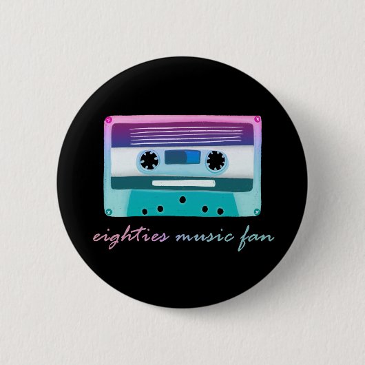 80er-Musik-Fan Button (Vorderseite)