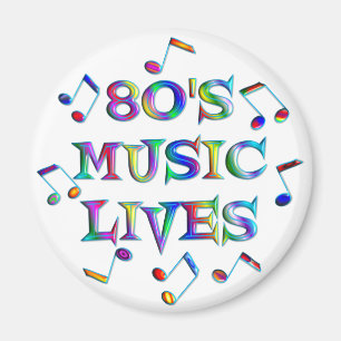 80er Musik-Leben Magnet