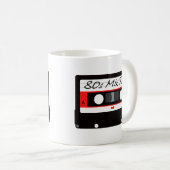 80er Musik-Mischungs-Kasette Kaffeetasse (VorderseiteRechts)