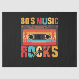 80er-Musik rockt - Vintage Retro abgenutzt Seidenpapier