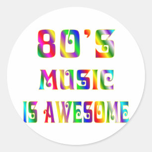 80er Musik Runder Aufkleber
