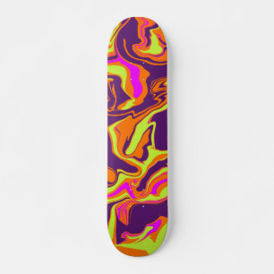 80er Mystery Melt Psychedelic Skateboard 