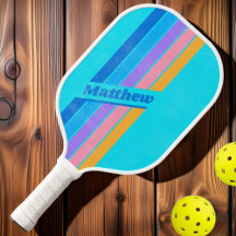 80er Neon Ocean Sky mit Namen gestreift