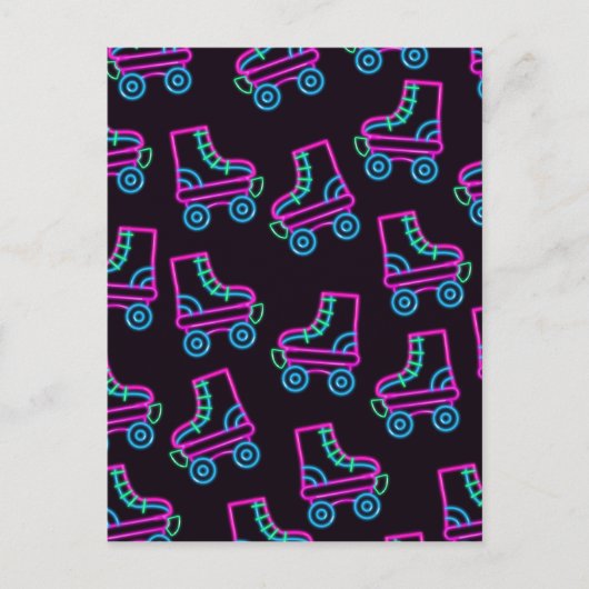 80er Neon Roller-Skate Postkarte (Vorderseite)