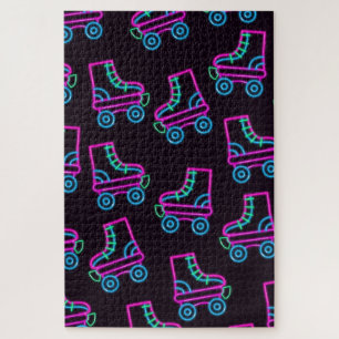 80er Neon-Rollschuhe Puzzle