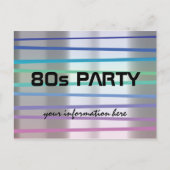 80er oder 90er-Theme-Party oder Wiedersehen Einladungspostkarte (Vorderseite)