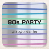 80er oder 90er-Theme-Party oder Wiedersehen Rechteckiger Pappuntersetzer (Vorderseite)