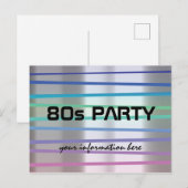 80er oder 90er Themenparty oder Wiedersehen Einladungspostkarte (Vorne/Hinten)
