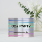80er oder 90er Themenparty oder Wiedersehen Einladungspostkarte (Stehend Vorderseite)