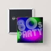 80er Party Button (Vorne & Hinten)