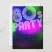 80er Party Einladung (Vorderseite)