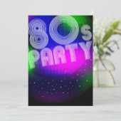 80er Party Einladung (Stehend Vorderseite)