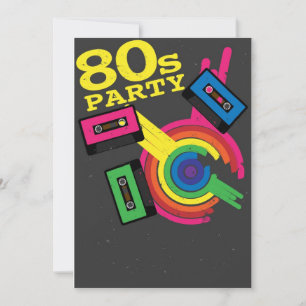 80er Party Einladung