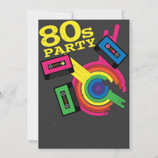 80er Party Einladung
