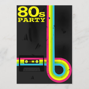 80er Party Einladung