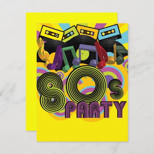 80er Party Einladung