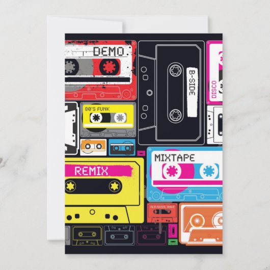 80er Party Einladung (Rückseite)