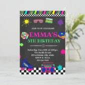 80er-Party Einladung (Stehend Vorderseite)