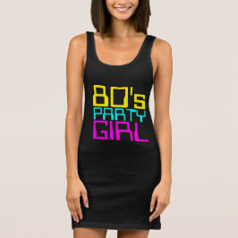 80er Party Girl Ladys mehrfarbiges Logo T-Shirt