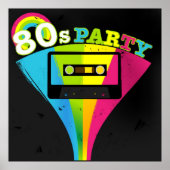 80er Party Hintergrund Poster (Vorne)
