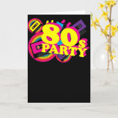 80er Party Karte (Gelbe Blume)