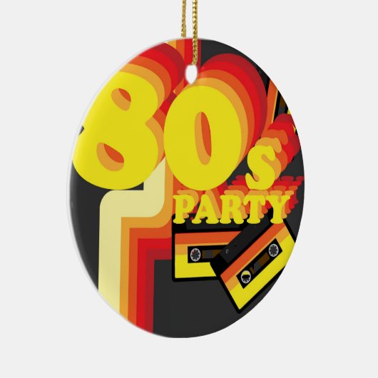 80er Party Keramik Ornament (Rechts)