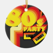 80er Party Keramik Ornament (Vorne)