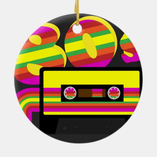 80er Party Keramik Ornament (Hinten)