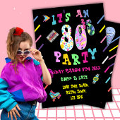 80er Party lädt zum 80-jährigen Retro-Fest ein Einladung