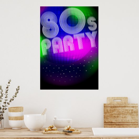 80er Party Poster (Küche)