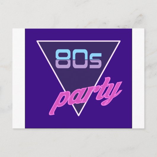 80er Party Postkarte (Vorderseite)