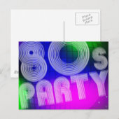 80er Party Postkarte (Vorne/Hinten)