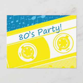 80er Party Postkarte