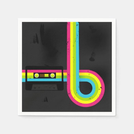 80er Party Serviette (Vorderseite)