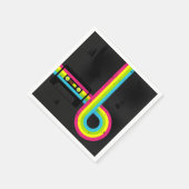 80er Party Serviette (Ecke)