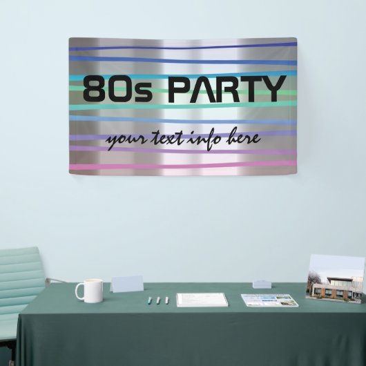 80er Party Thema Banner (Messeveranstaltung)