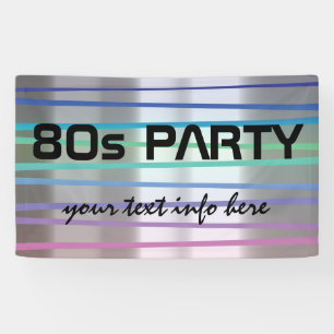 80er Party Thema Banner