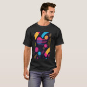 80er Pattern Art Synthwave 1 T-Shirt (Vorne ganz)