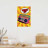 80er-Pink-Kassette Pop-Art Poster (Küche)