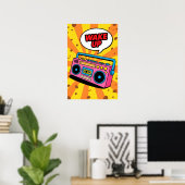 80er-Pink-Kassette Pop-Art Poster (Heimbüro)