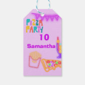 80er Pizza-Party-Geschenkanhänger - Neon-Arcade-St Geschenkanhänger (Rückseite)