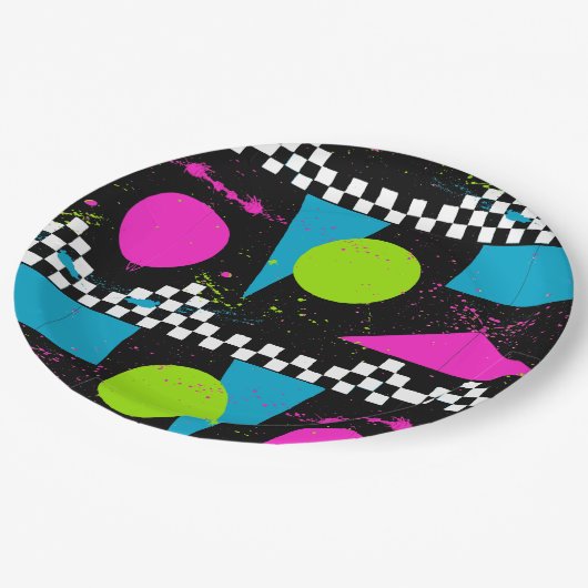 80er-Plattenlackpapier-Platte Pappteller (Schrägansicht)