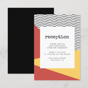 80er Pop-Art-Empfangskarte im Memphis-Stil Einladung