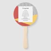 80er Pop art Memphis Hochzeitsprogramm Fächer (Rückseite)