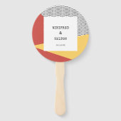 80er Pop art Memphis Hochzeitsprogramm Fächer (Vorderseite)