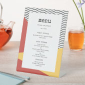 80er Pop art Memphis Menü Sockelschild (In Situ)