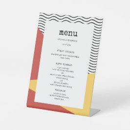 80er Pop art Memphis Menü Sockelschild