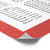 80er Pop art Memphis Sitzplan Poster (Ecke)