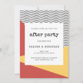 80er Pop art Memphis Stil nach dem Party Einladung (Vorderseite)